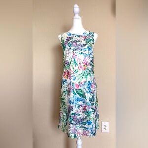 Tahari Multicolor Floral Midi Dress